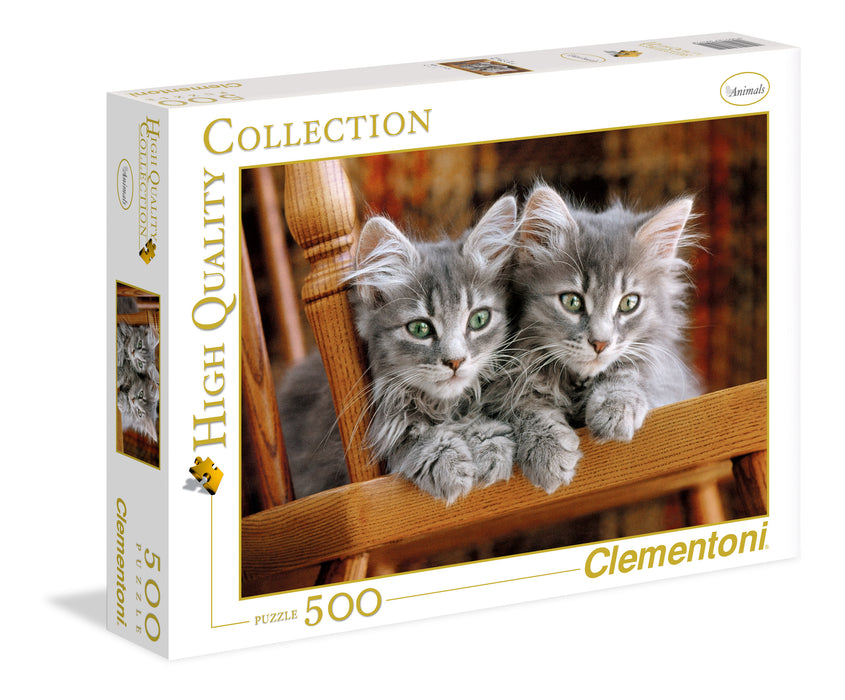 Clementoni - Two Grey Kittens 500 pcs