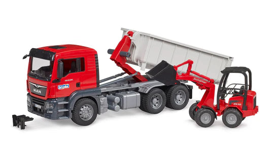 Bruder - MAN TGS Truck with Roll Off Container & Shaffer Loader