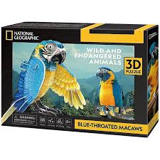 CubicFun 3D Puzzle - National Geographic Blue-Throated MaCaw