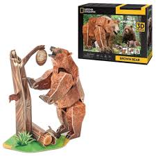 CubicFun 3D Puzzle - National Geographic Brown Bear