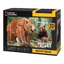 CubicFun 3D Puzzle - National Geographic Brown Bear