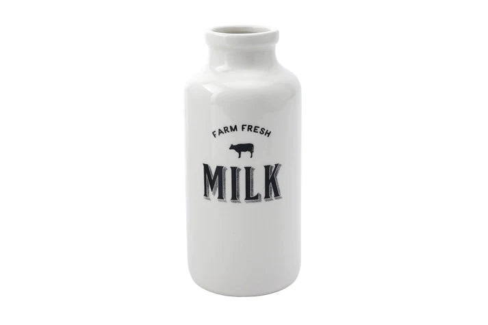 CGB Giftware - Loft 'Farm Fresh' Ceramic Milk Bottle