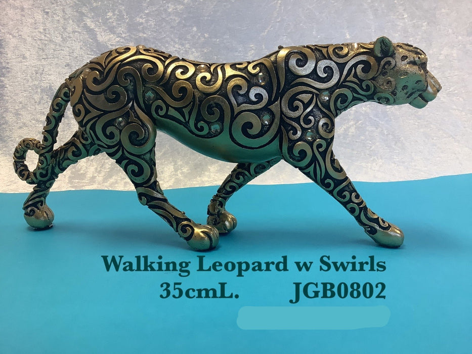 JGB - Walking Leopard with Swirls