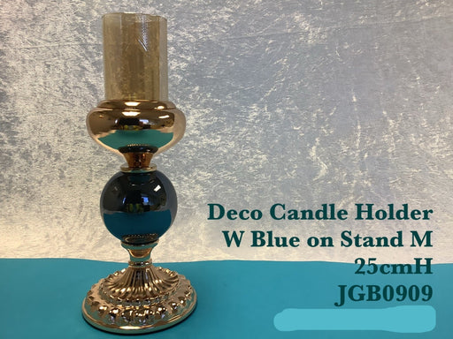 JGB - Deco Candle Holder with Blue on stand