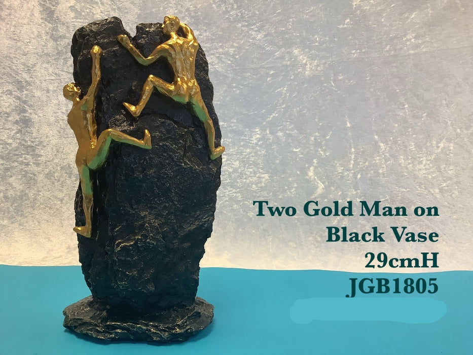 JGB - Two Gold Men on Black 'Rock'