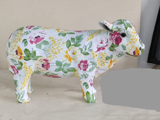 JGB - Polyresin Cow - Floral