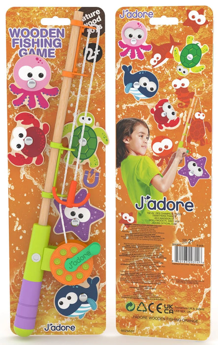 J'adore - Wooden Fishing Game - Orange