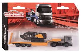 Majorette Transporter - Volvo with Excavator