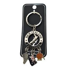 NZ Keyring - NZ Aotearoa Fern/Flag/Kiwi