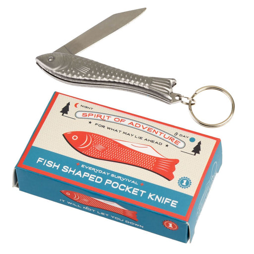 Rex London: Fish Shaped Pocket Knife Key Ring