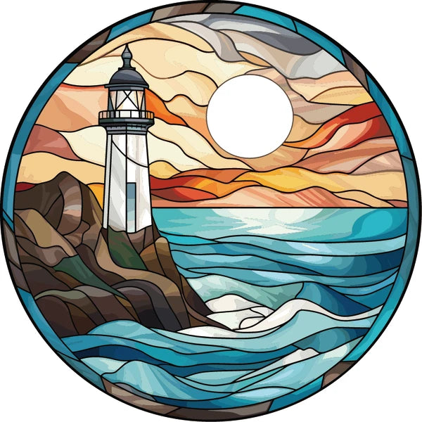 Wall Art - Stained Glass Hanger - Light House