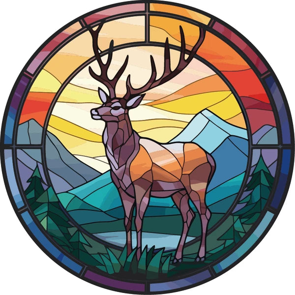 Wall Art - Stained Glass Hanger - Deer