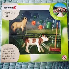 Schleich - Stable Cleaning Kit with Calf