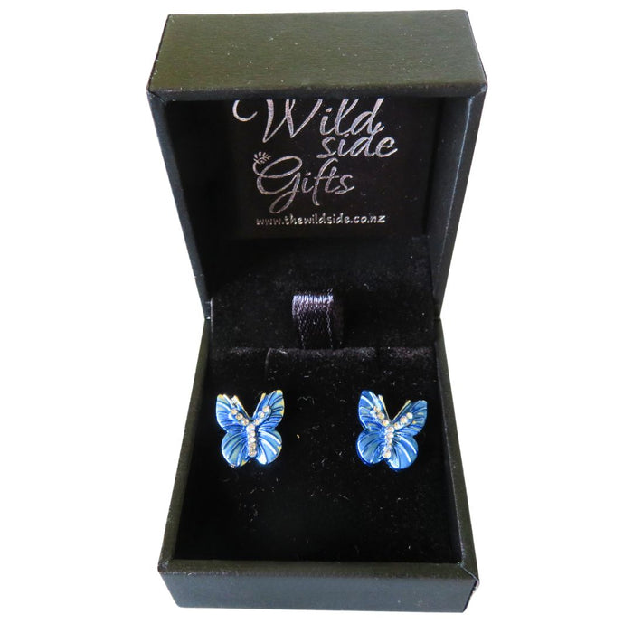 Wildside ER63 - Common Blue Butterfly Stud Earrings