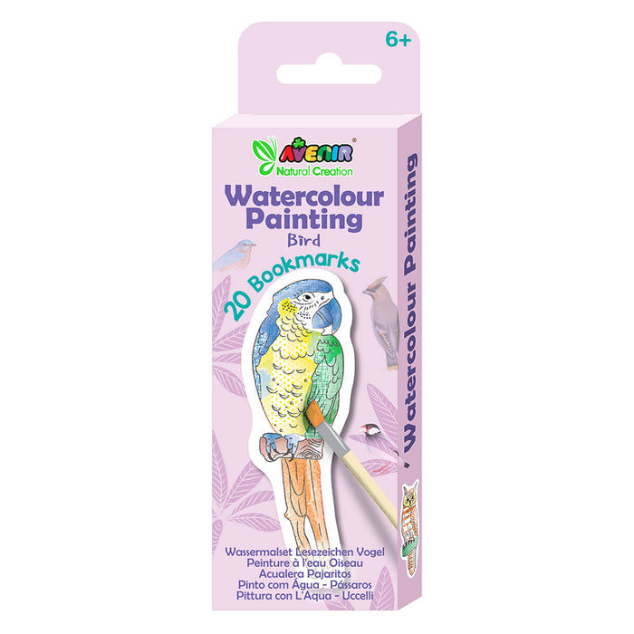 Avenir - Watercolour Painting  - Bird Bookmarks