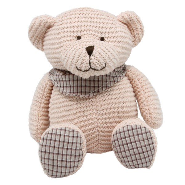 Teddytime: Pink Bear with Tartan Scarf