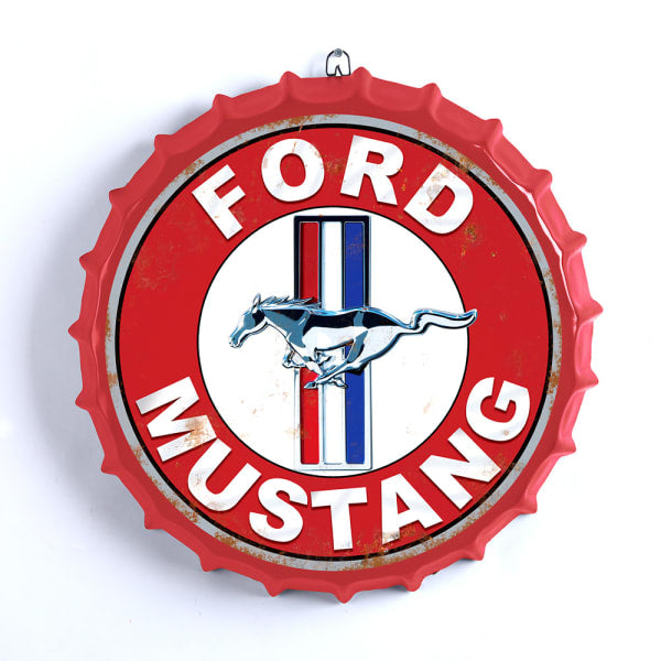 Man Cave - Bottle Top Ford Mustang Sign