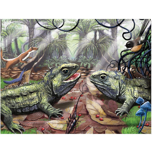 Holdson 96pc Frame Tray Puzzle - Treasures of Aotearoa Series 2: Tuatara Twosome