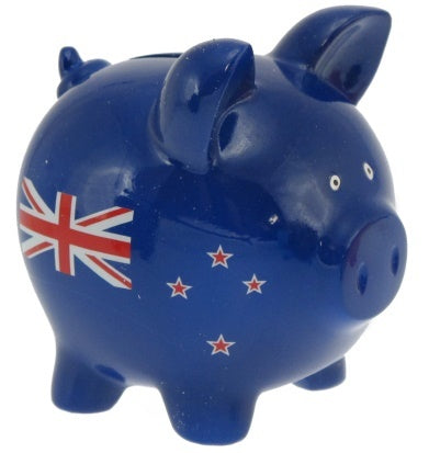 Antics - Piggy Bank Blue New Zealand Flag