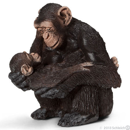 Schleich - Chimpanzee Female with Baby