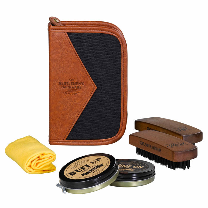 Gentlemen's Hardware: Charcoal Buff & Shine Shoe Polish Kit