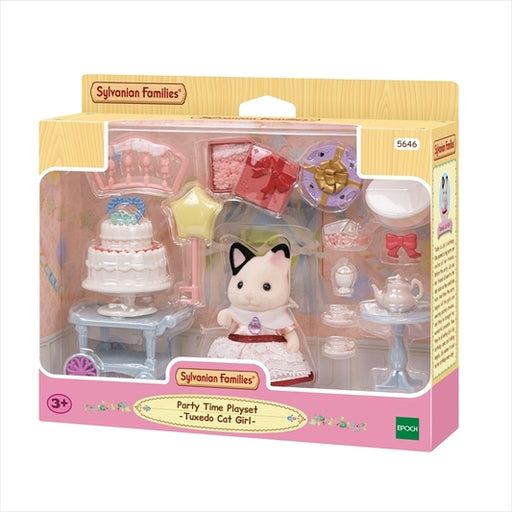 Sylvanian Families - Party Time Playset - Tuxedo Cat Girl