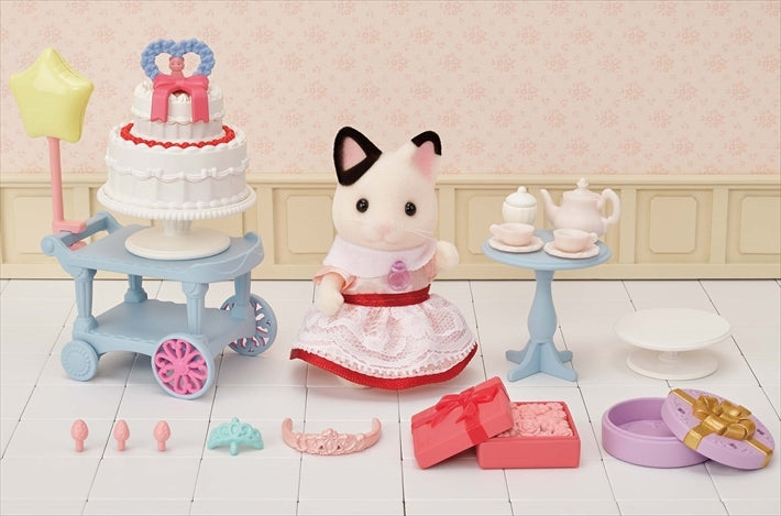 Sylvanian Families - Party Time Playset - Tuxedo Cat Girl