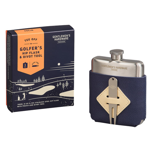 Gentlemen's Hardware: Golfer's Hip Flask & Divot Tool