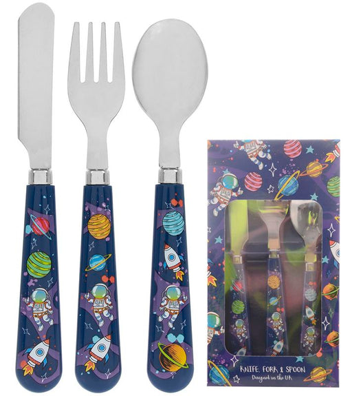 Childrens 3 piece Cutlery Set - Spaceman