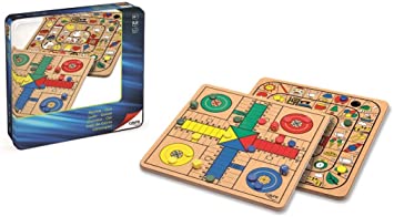 Cayro the Games - Parcheesi (Ludo) & Goose in Metal Box