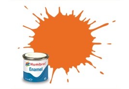 Humbrol 14ml Enamel Paint Gloss - #18 Orange