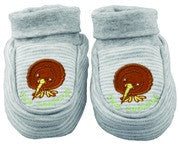 My First Kiwi - Baby Booties - Little Kiwi, Grey