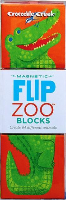 Crocodile Creek - Rainforest Animals Flip Zoo Magnetic Puzzle