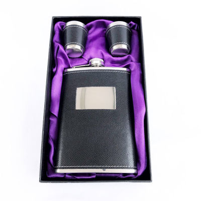 Hip Flask Set Leather