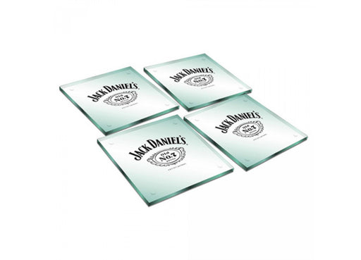 Jack Daniel Set of 4 Glass Coasters