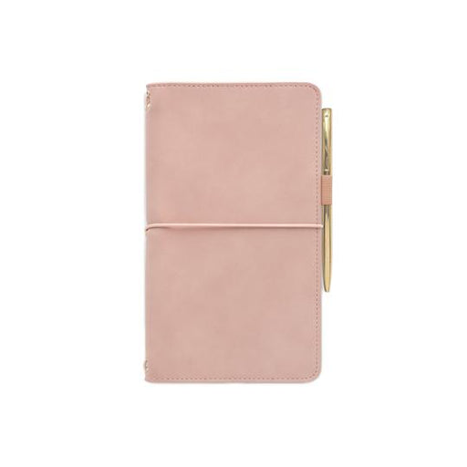 Designworks Ink: Vegan Suede Folio with Pen - Blush Pink