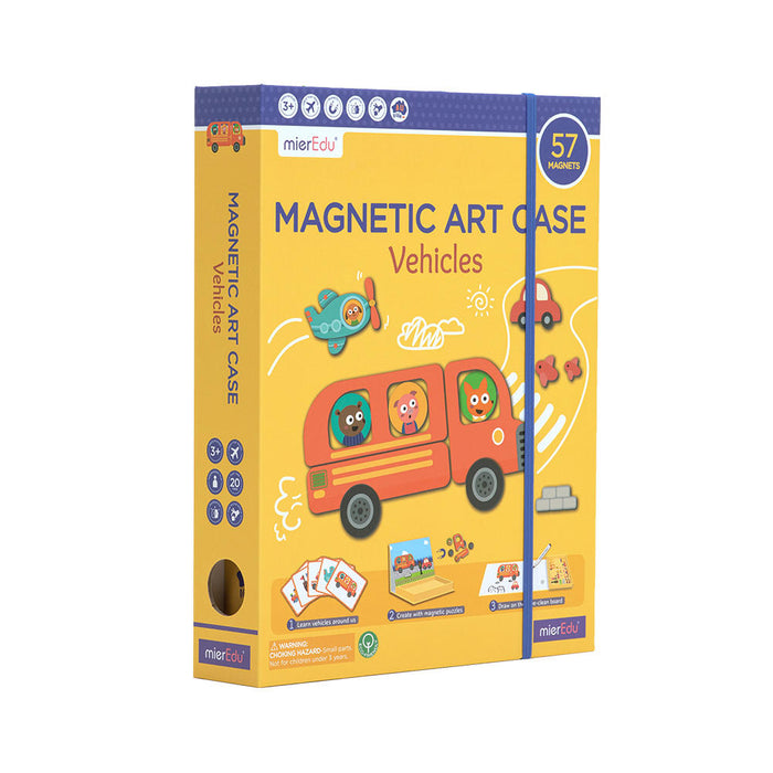 MierEdu: Magnetic Art Case - Vehicles