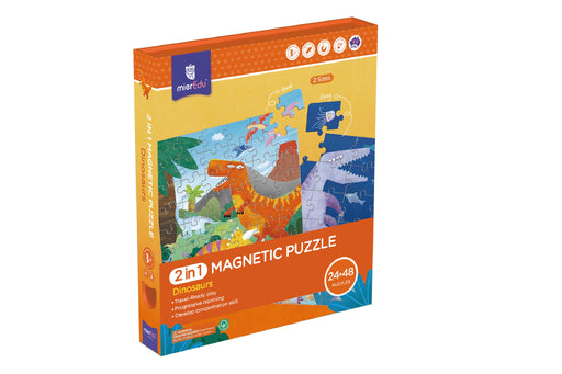 MierEdu: 2 in 1 Magnetic Puzzle - Dinosaurs