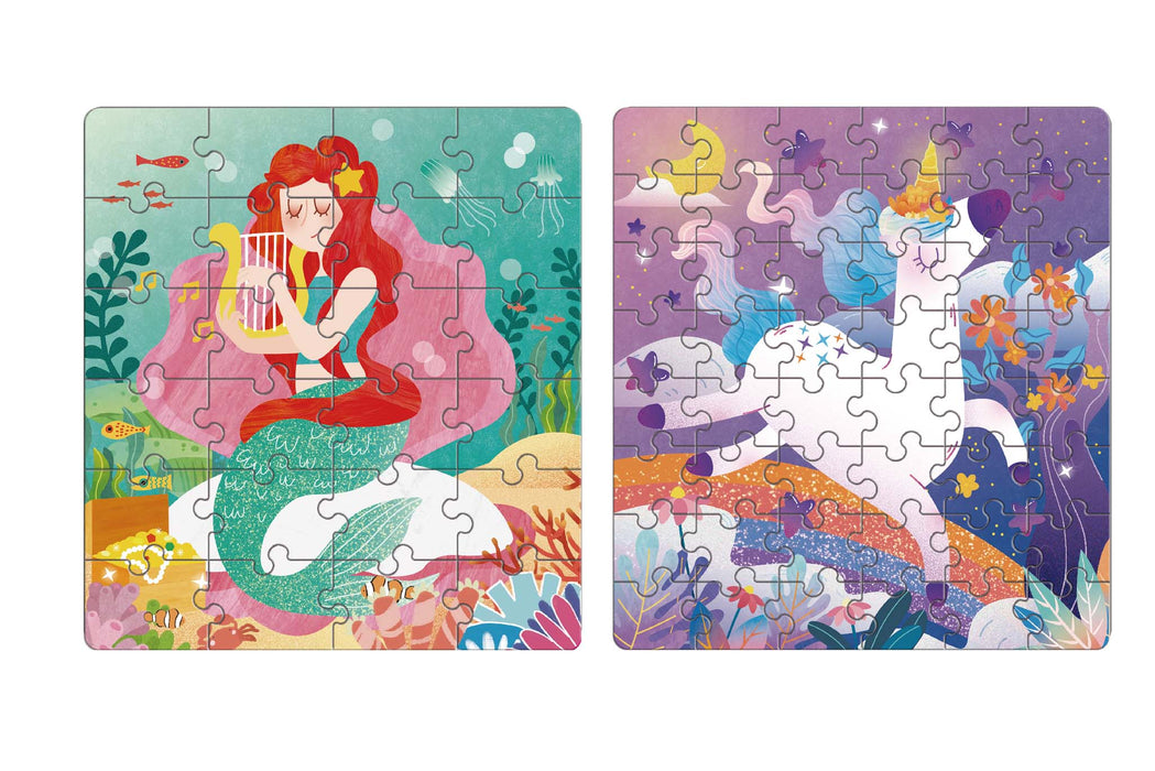 MierEdu: 2 in 1 Magnetic Puzzle - Unicorn & Mermaid