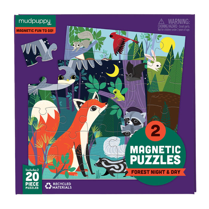 Mudpuppy - Magnetic Puzzle Forest Night & Day