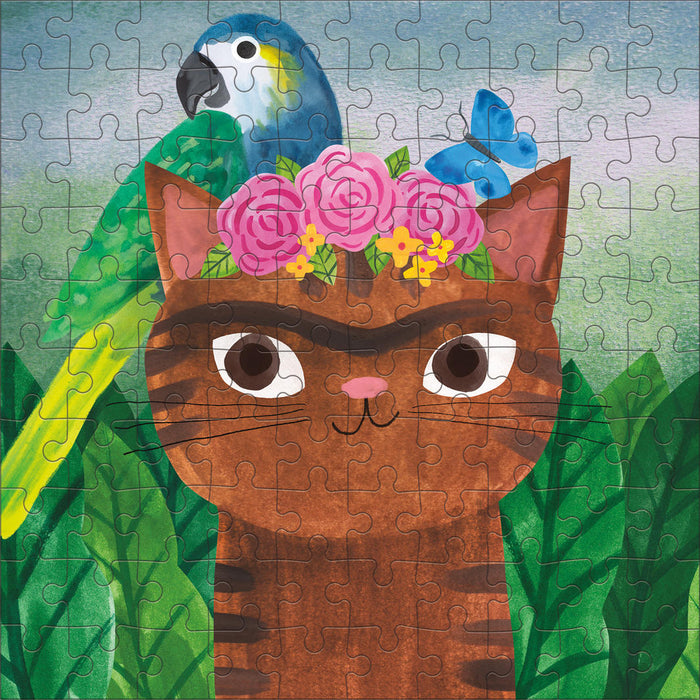 Mudpuppy - Artsy Cats 100pc Puzzle in a Tin - Frida Catlo