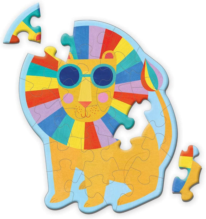 Mudpuppy - Mini Shaped Puzzles Rainbow Lion