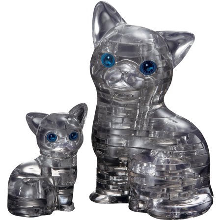 Crystal Puzzle - Black Cat & Kitten