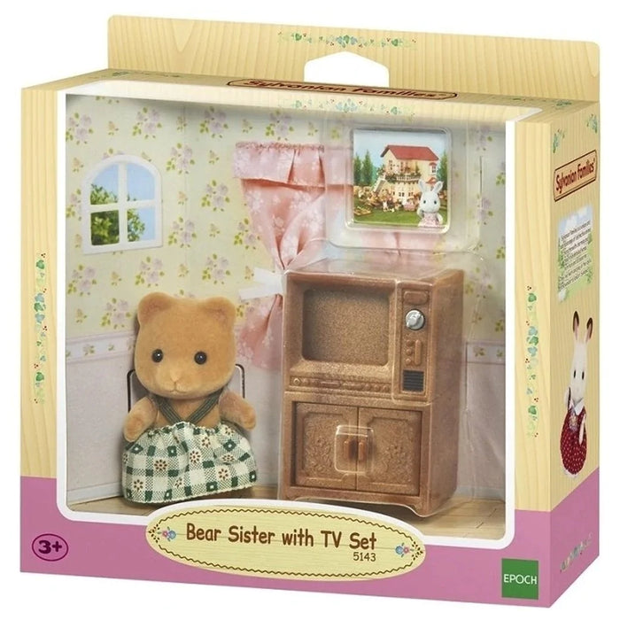 Sylvanian Families - Bear Sister with TV Set