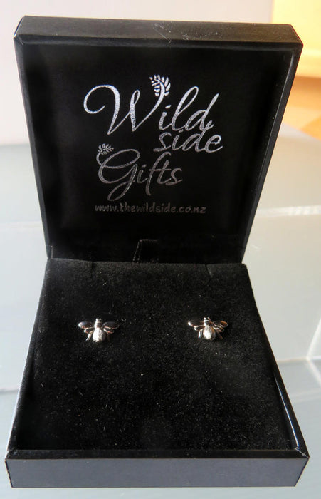 Wildside XP25 - Sterling Silver Stud Earrings Bee