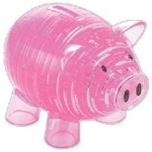 Crystal Puzzle - Pink Piggy Bank