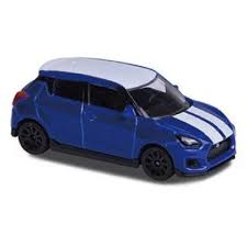 Majorette:  Suzuki Swift Sport Car - Blue/White stripe