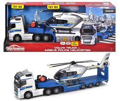 Majorette Emergency Vehicle - Police Volvo FH-16 Truck & Helicopter