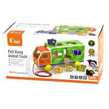 Viga - Pull Along Shape Sorter - Animal Truck