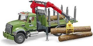 Bruder - MACK Granite Logging Truck with Crane